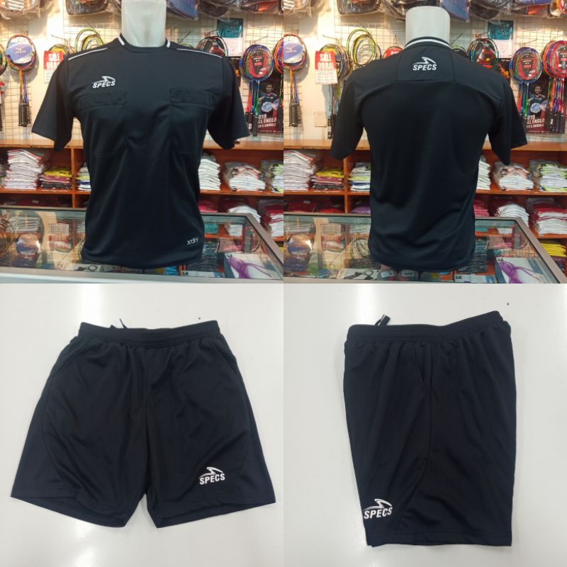 Setelan stelan baju celana wasit referee specs spek spec virtue hitam black original
