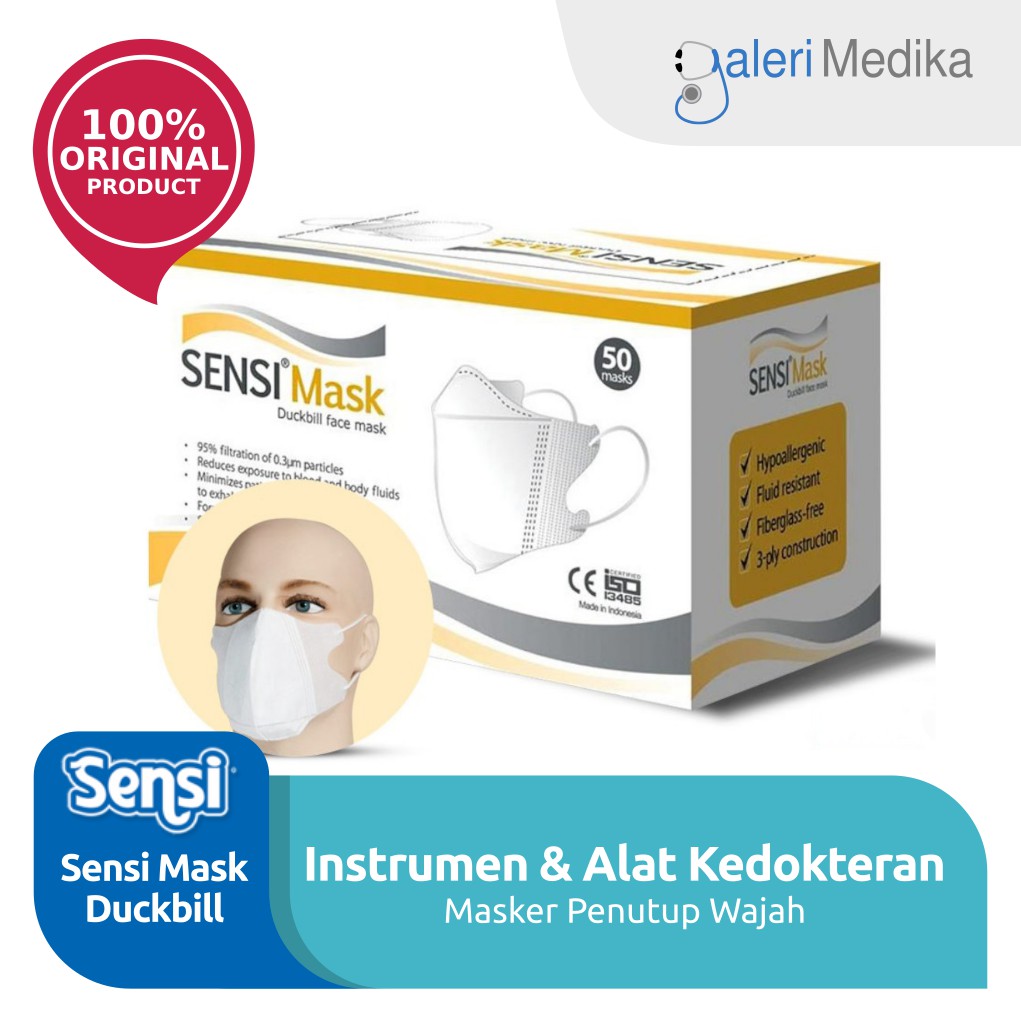 Sensi Mask - Masker Sensi Earloop 3ply isi 50pcs