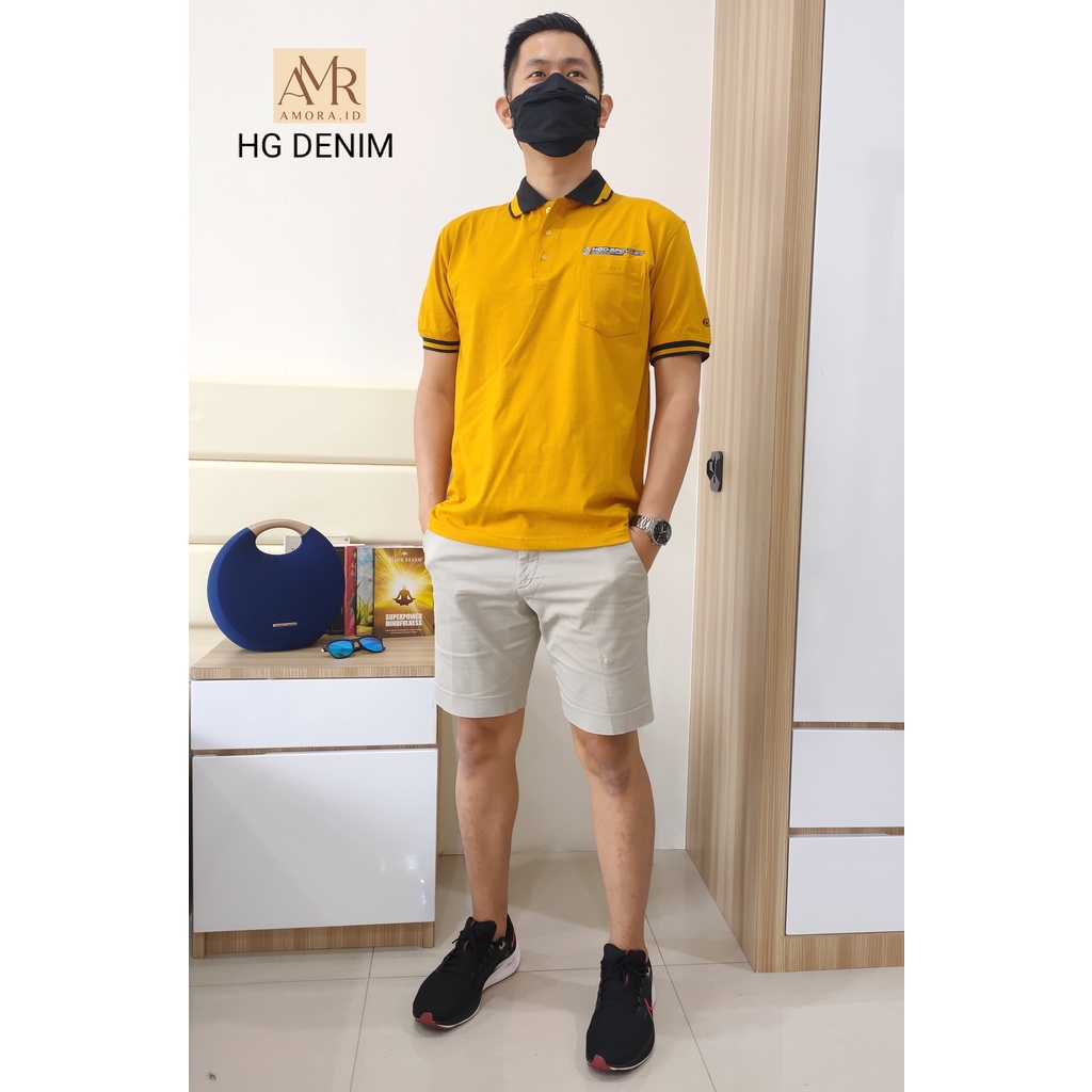 HG DENIM KRAH XXXL COTTON COMBED PRIA KAOS POLO