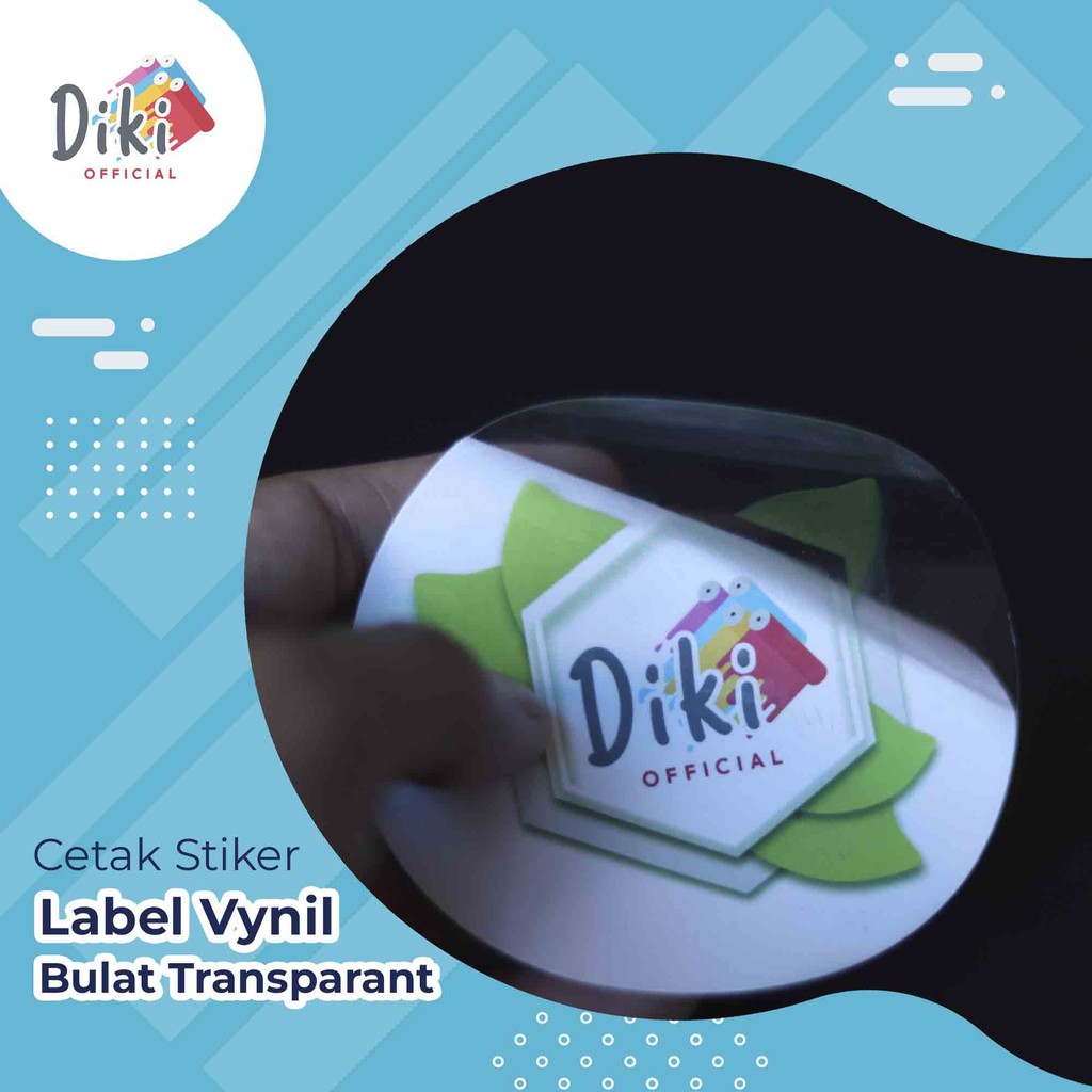 

Cetak Stiker Label Vynil Bulat Transparant