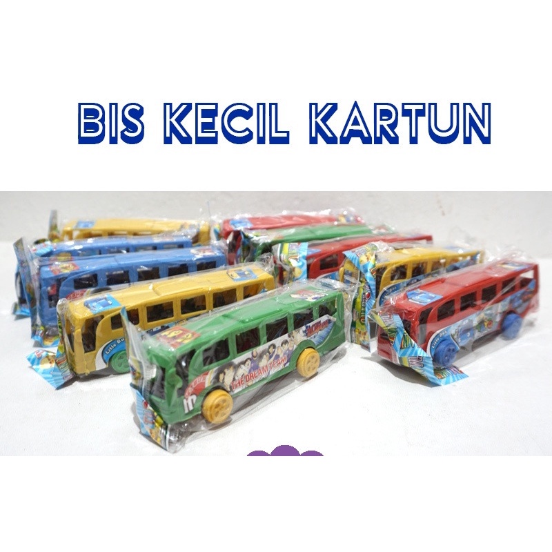 mini bus bis telolet kecil karakter kartun kendaraan mainan anak cowok lelaki laki