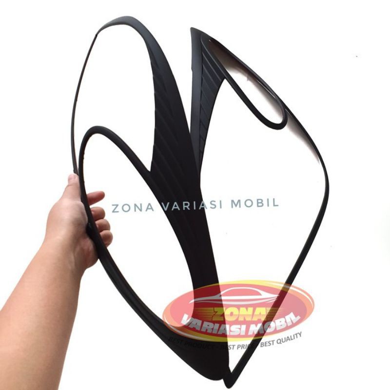 PAKET GARNISH COVER LAMPU DEPAN BELAKANG AVANZA XENIA NEW VVTI 2008 - 2011 HITAM BLACK DOFF