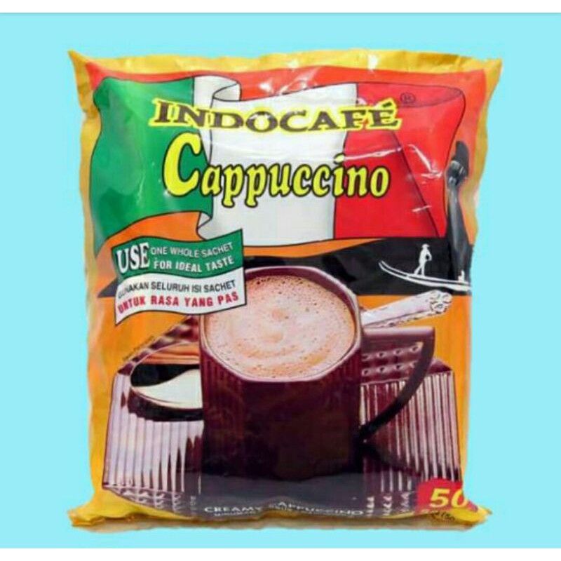 

Indocafe Cappuccino isi 50 sachet Kopi Instan