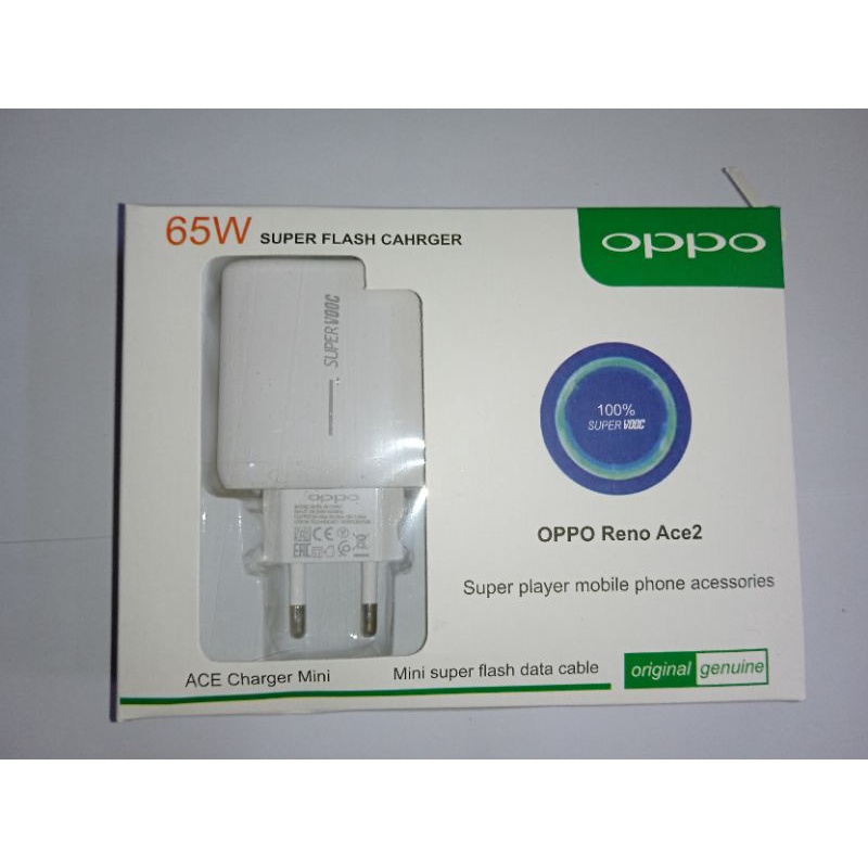 TRAVEL CHARGER  OPPO RENO ACE 2 65W ORIGINAL USB MICRO SUPER VOOC