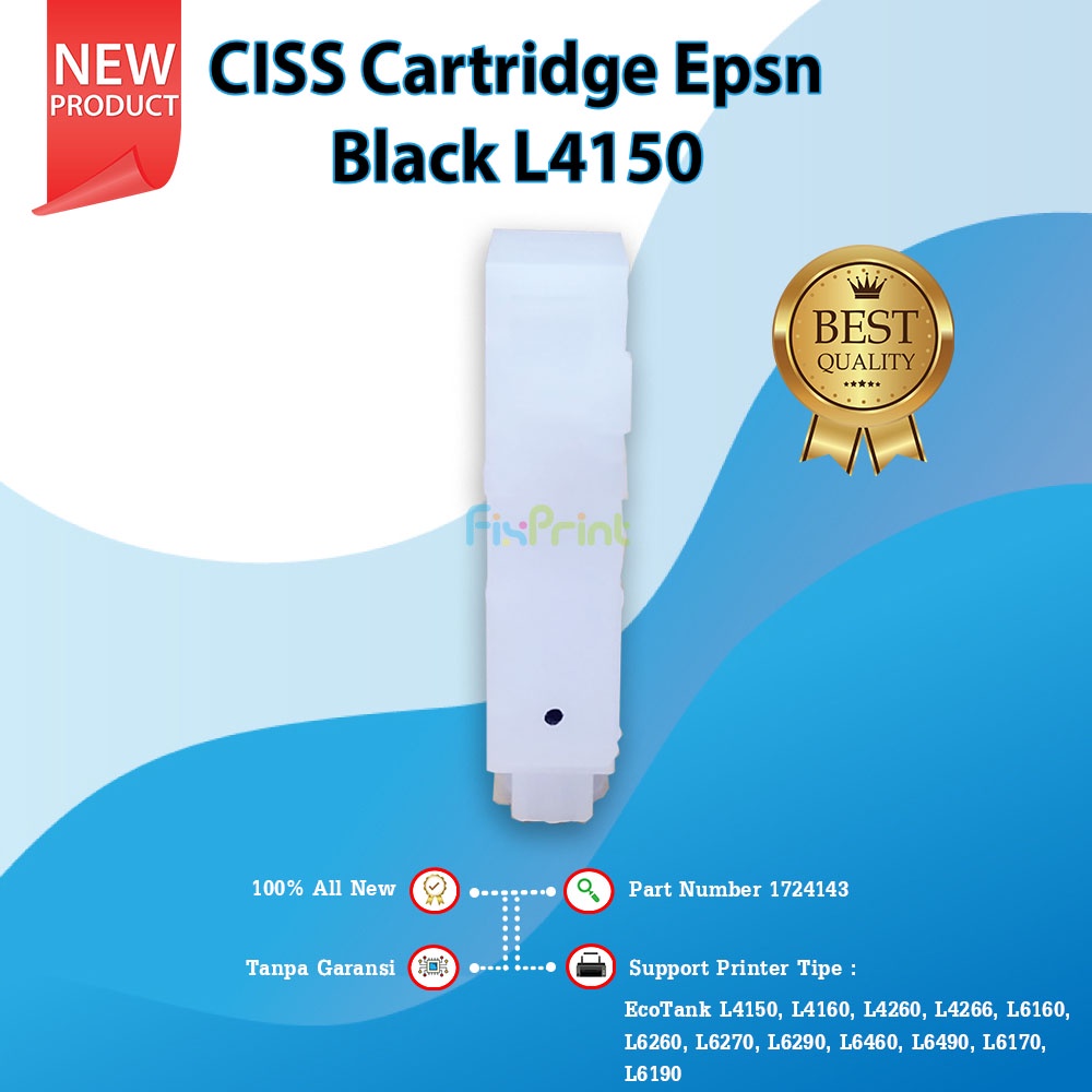 CISS Cartridge Epsn Black L4150 L4160 L4260 L4266 New Dumper Printer EcoTank L6160 L6260 L6270 L6290 L6460 L6490 L6170 L6190 Part Number 1724143