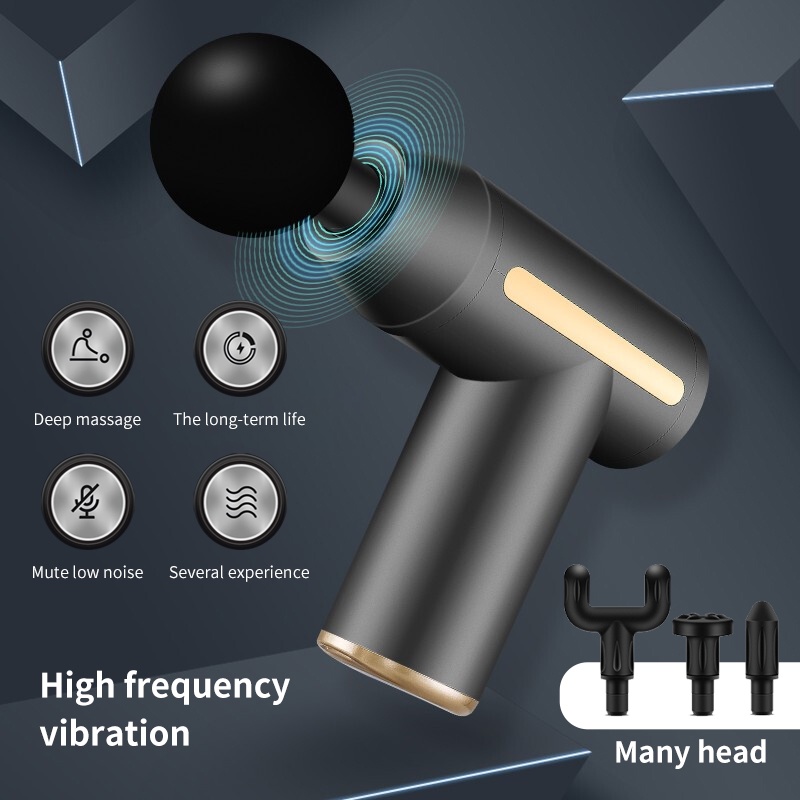 MASSAGE GUN Deep Tissue Musle Alat Pijat Getar Terapi Otot Therapy Massager Gym Pembentuk Otot Electric 4 in 1