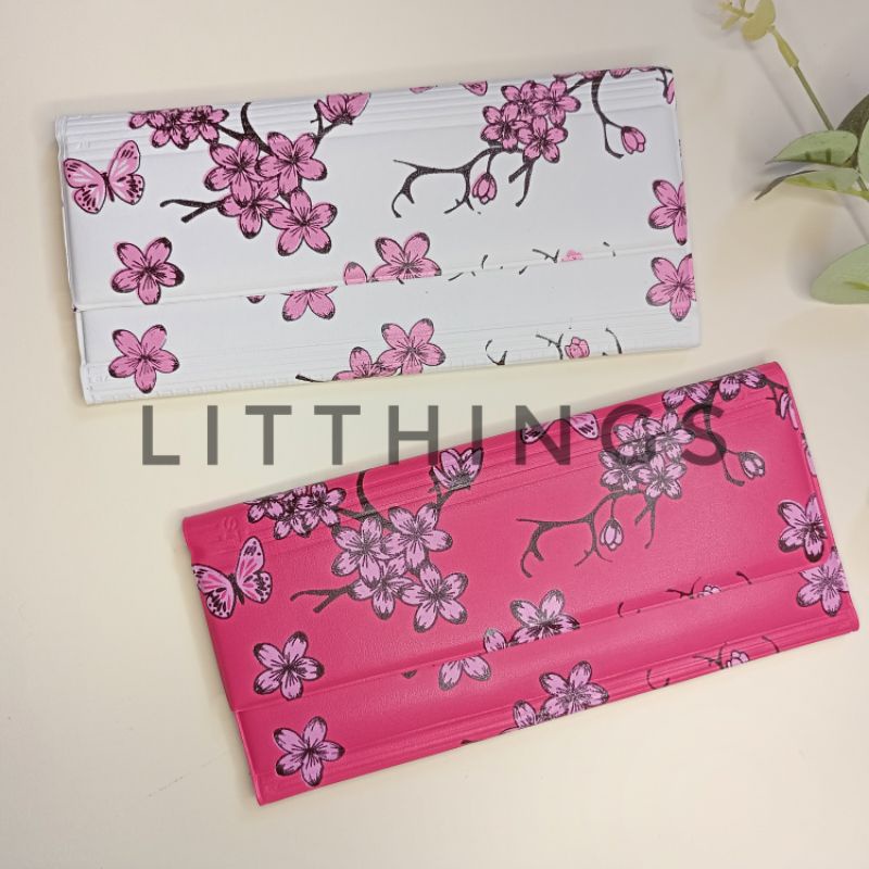 Dompet Pintar Pengatur Keuangan Bulanan Wallet Organizer Dompet Disiplin Keuangan bulanan motif Bunga Sakura