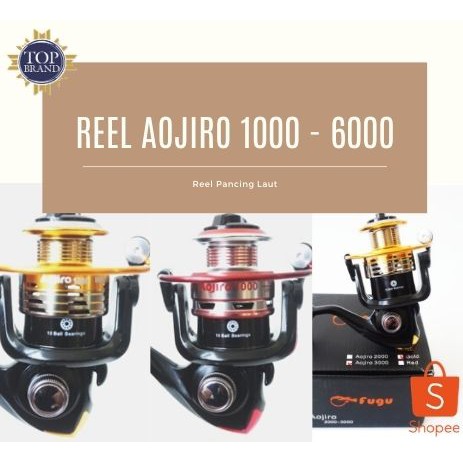 Reel Pancing Murah (Fugu) AOJIRO 1000 - 6000 (Gear Ratio 5.2:1)