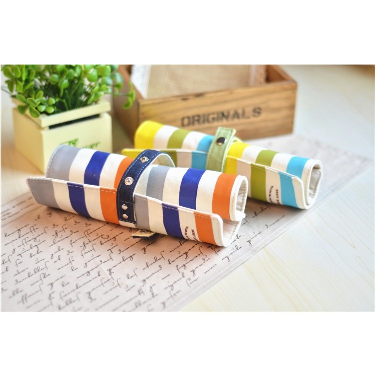 

(PROMO) Tempat Pensil Gulung Garis Warna-Warni
