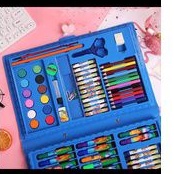 

crayon art set 86 pcs cat pensil mewarnai lem cair kuas warna paper clip sponge gunting plastik