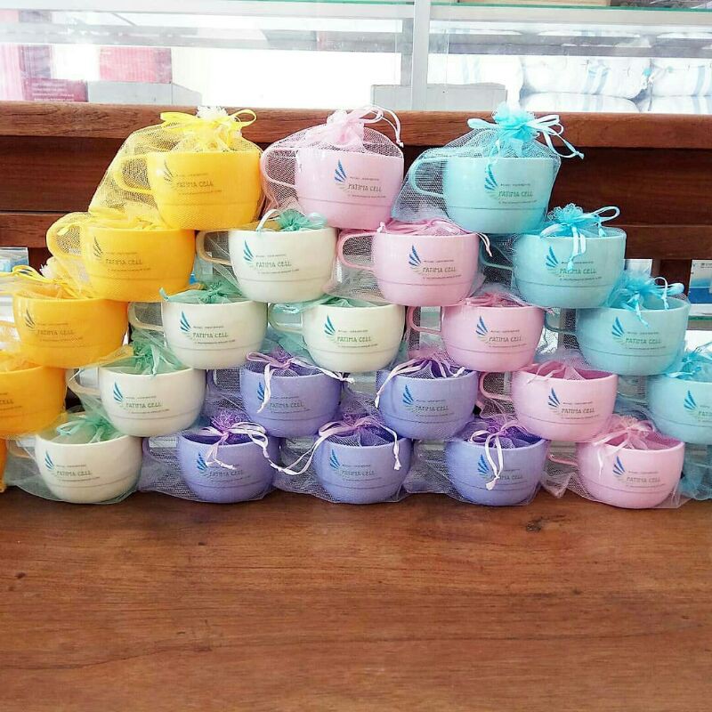 

[Mochi_felt] Souvenir cangkir custom + kantong tile BISA LANGSUNG JADI SEHARI