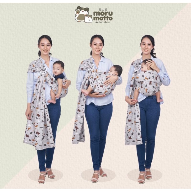 Moru motto 5in1 baby sling MMG4003 / gendongan bayi ring sling