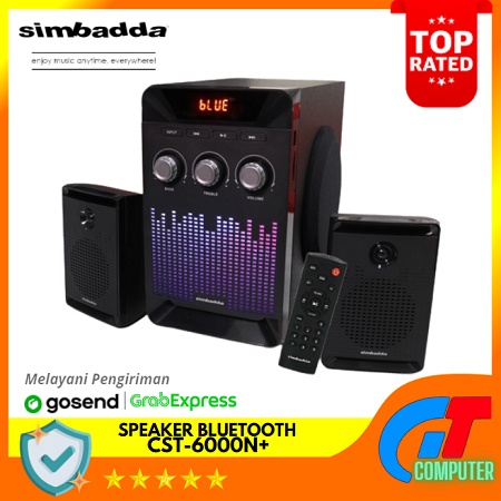 Speaker Bluetooth Simbadda CST 6000N+ Subwoofer Bass Power LED Display RGB Light