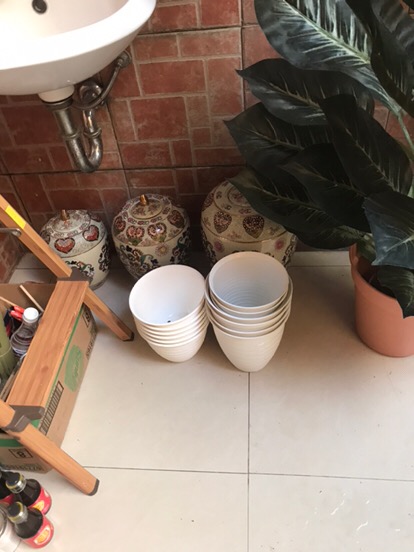 Pot Bunga Model Tawon 24 Cm Putih