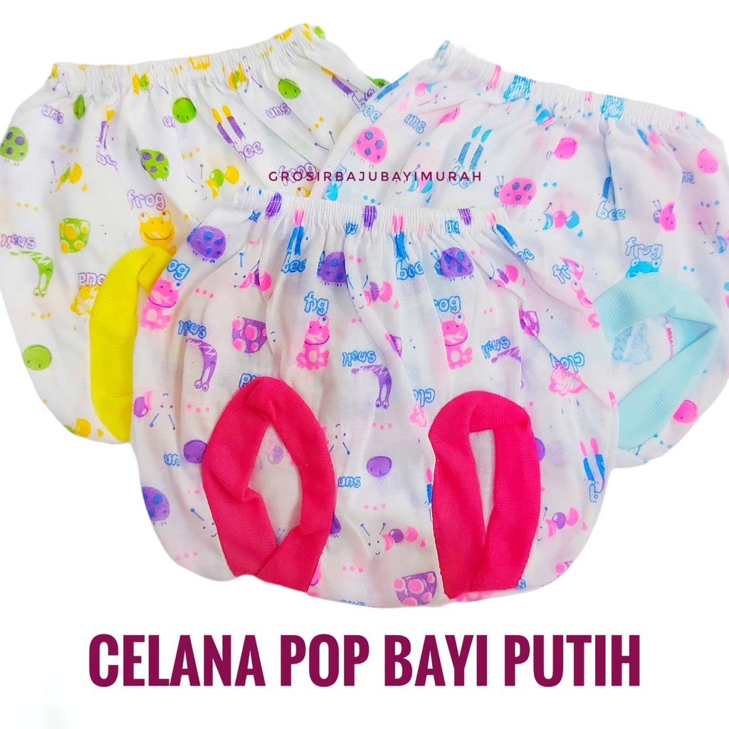 1 LUSIN celana POP MOTIF bayi perlengkapan bayi baru lahir