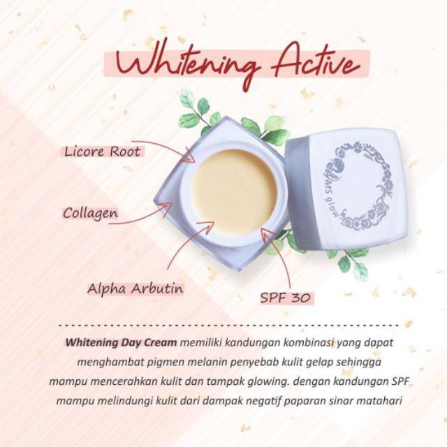 [COD]  MS GLOW WHITENING DAY CREAM / CREAM PAGI MS GLOW / KRIM PAGI MS GLOW