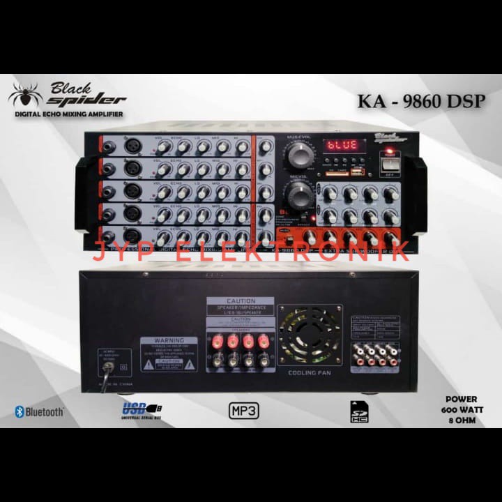 POWER AMPLIFIER BLACK SPIDER KA 9860 DSP / KA 9860DSP / KA9860DSP ORI