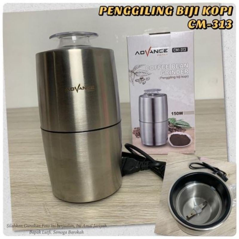 Advance Penggiling Biji Kopi Stainless / Coffee Bean Grinder Electric CM 313