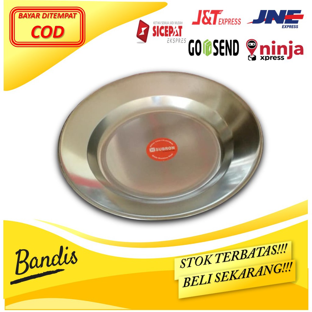 B09 PIRING STAINLESS STEEL PIRING OUTDOOR PELENGAKAPAN OUTDOOR PIRING BESI BULAT PLATE CAMPING