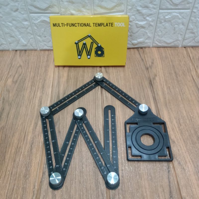 

multi angle square hole locator / folding ruler / penggaris tukang multi fungsi 6 sudut