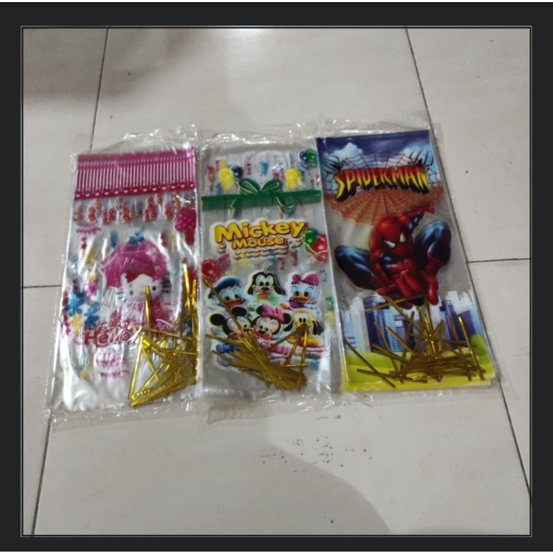 plastik souvenir ulang tahun kecil - Bingkisan Ultah PP ukuran 17x36