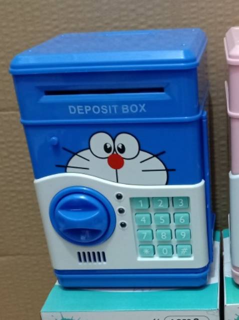 Celengan brankas karakter/ celengan doraemon/ saving box karakter/ souvenir/ kado/ celengan