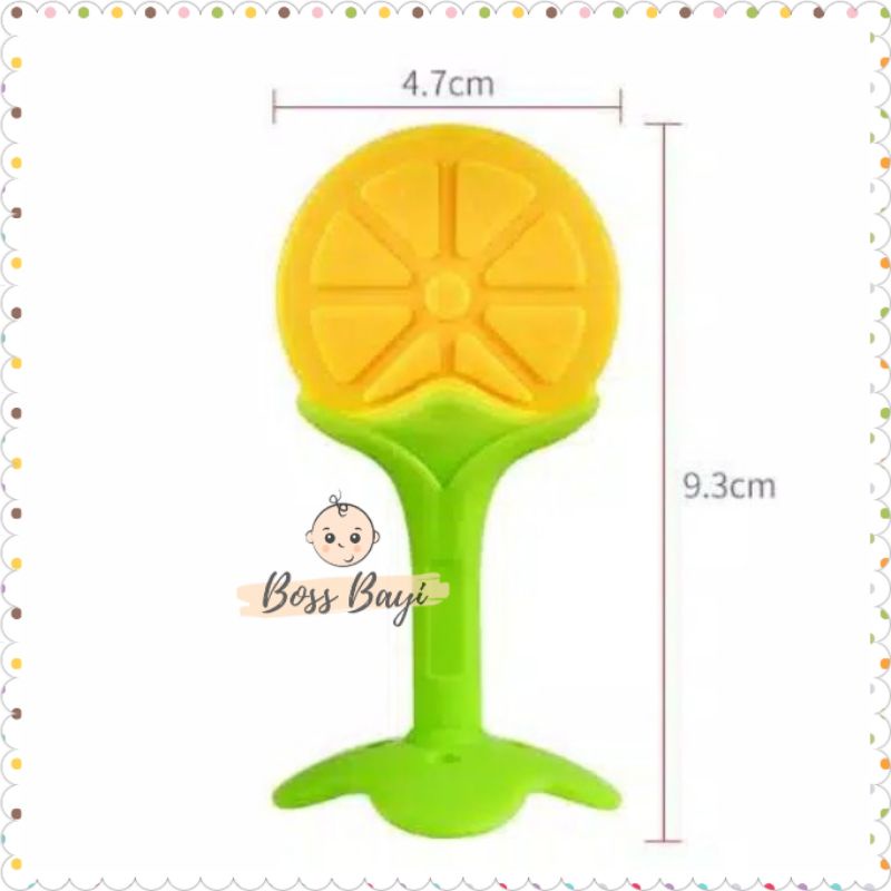 Teether Silicon / Silikon Mainan Gigitan Bayi Bentuk Buah