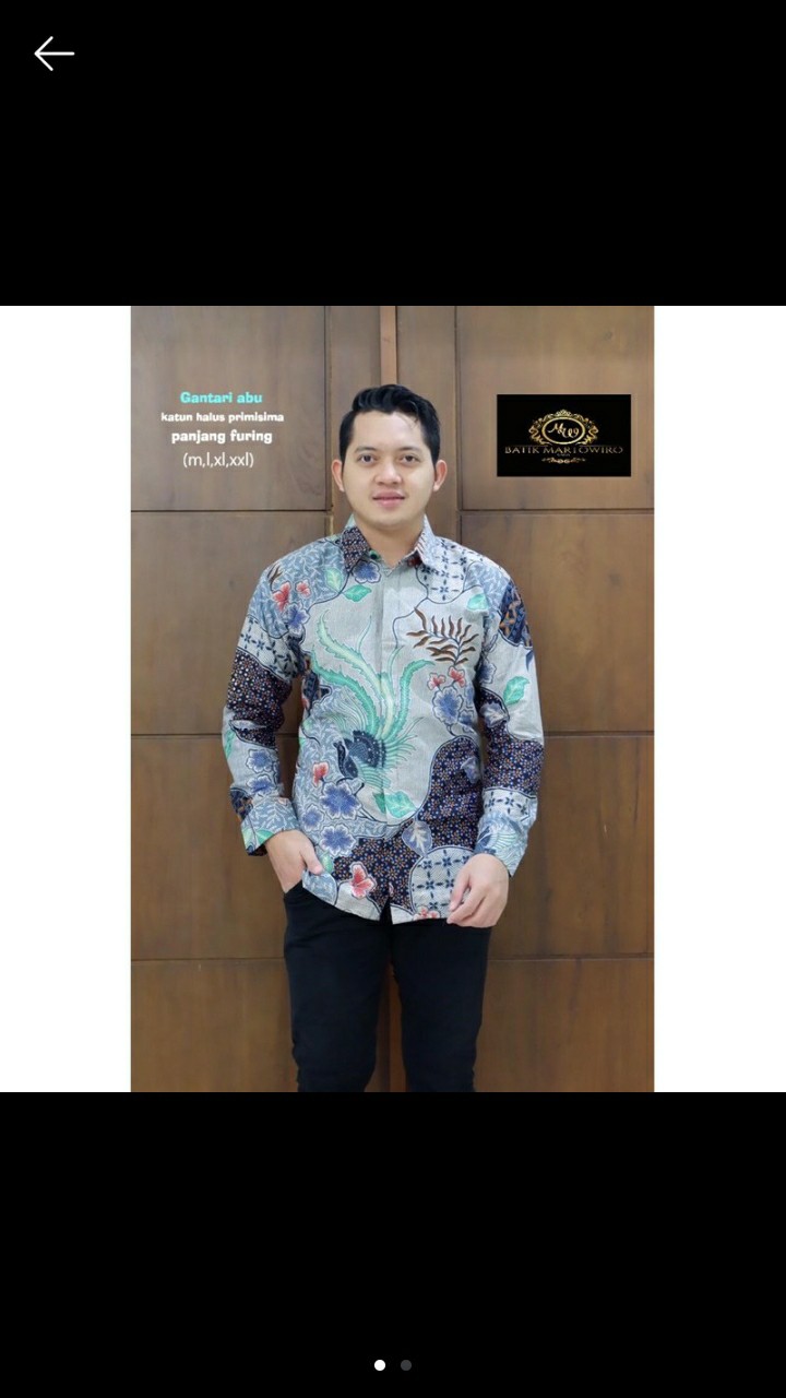 Batik Gantari Abu Full Furing Katun Halus Primisima Size M-xxl Asli Solo