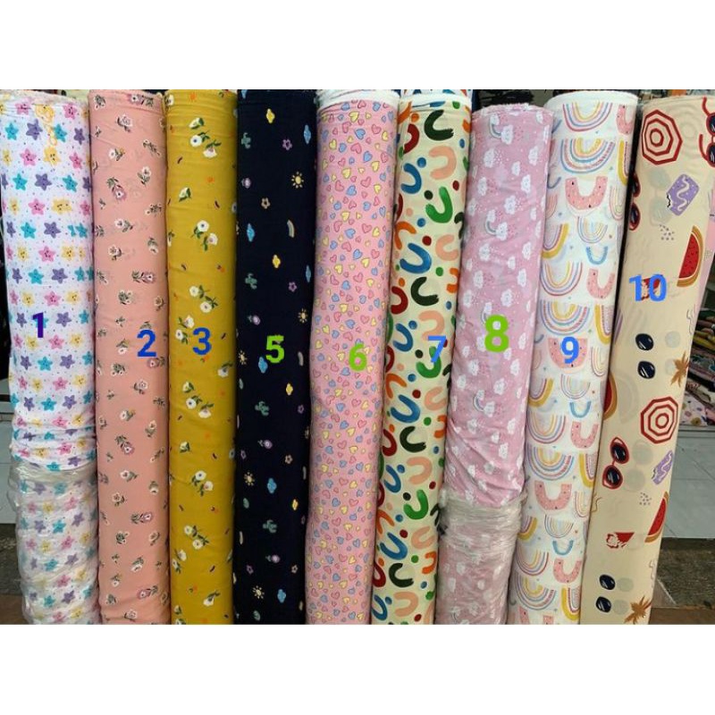 kain katun rayon, bahan rayon, kain katun rayon meteran, pajamas, hijab, daster