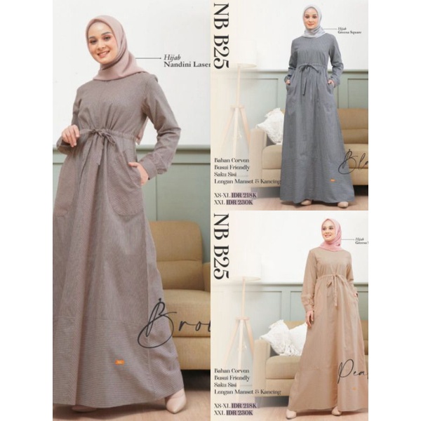 NIBRAS Gamis Terbaru NB B25 ORIGINAL