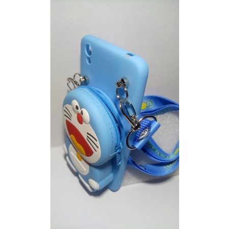 Softcase Casing Silikon hp dompet karakter doraemon Oppo A37/A37F