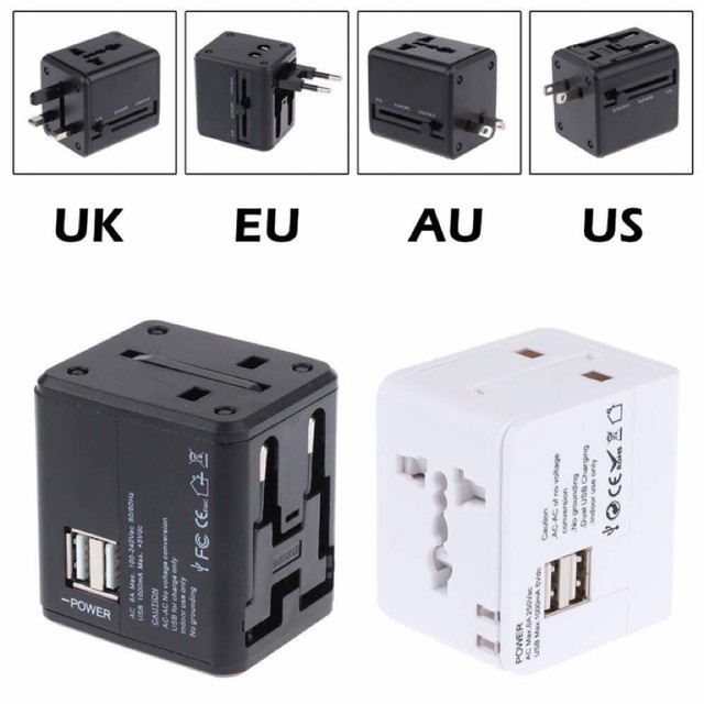 TRAVEL UNIVERSAL ADAPTOR 2 USB 2.1A