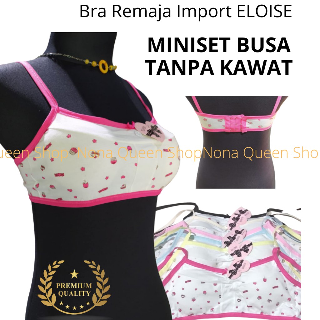 MINISET BUSA TANPA KAWAT | MINISET BRA REMAJA DEWASA ELOISE