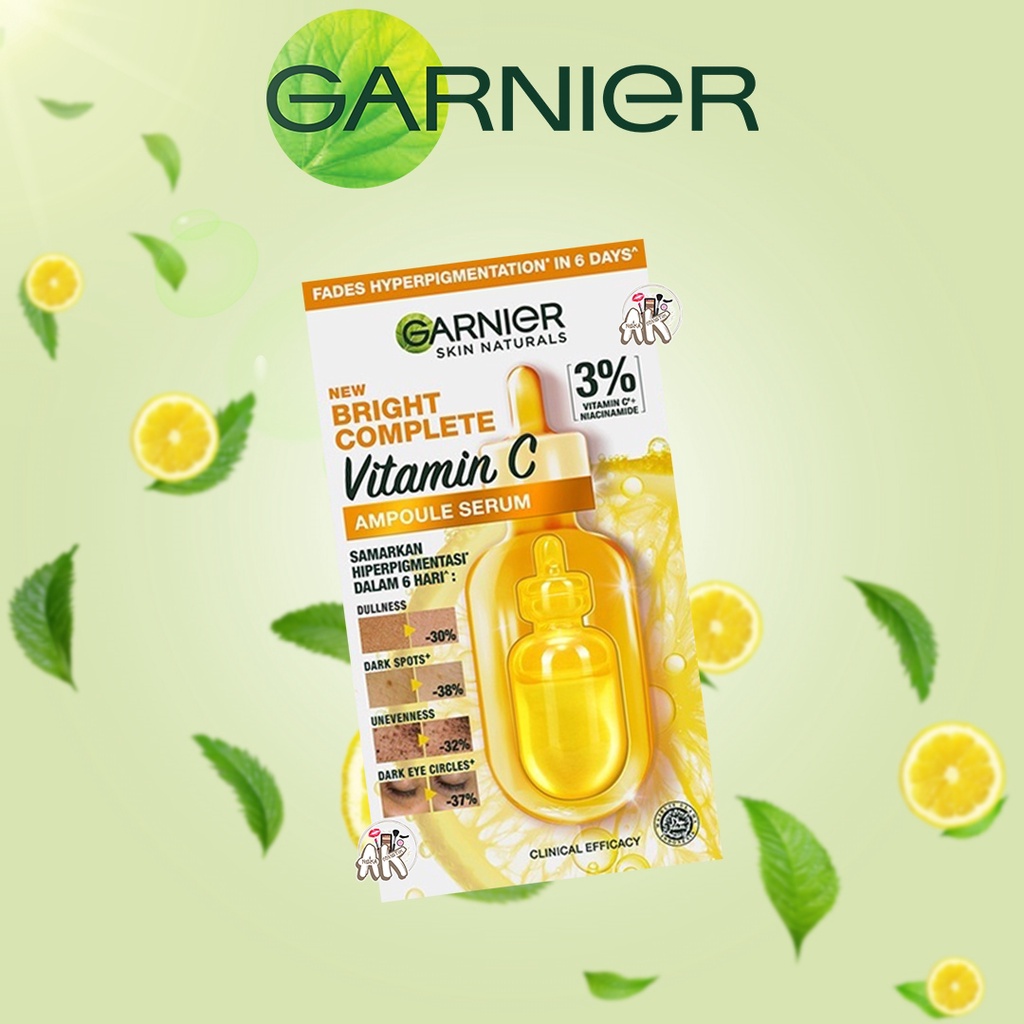GARNIER BRIGHT COMPLETE AMPOULE VITAMIN C HIPERPIGMENTASI SERUM MULTIPACK ( ECER )