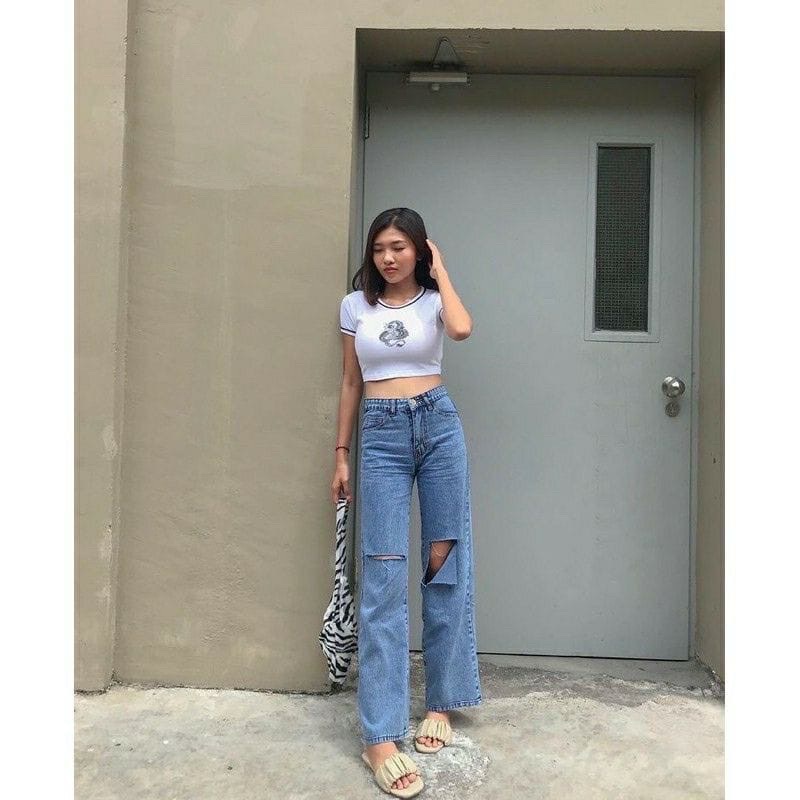 SHANA HIGHWAIST KULOT JEANS SOBEK