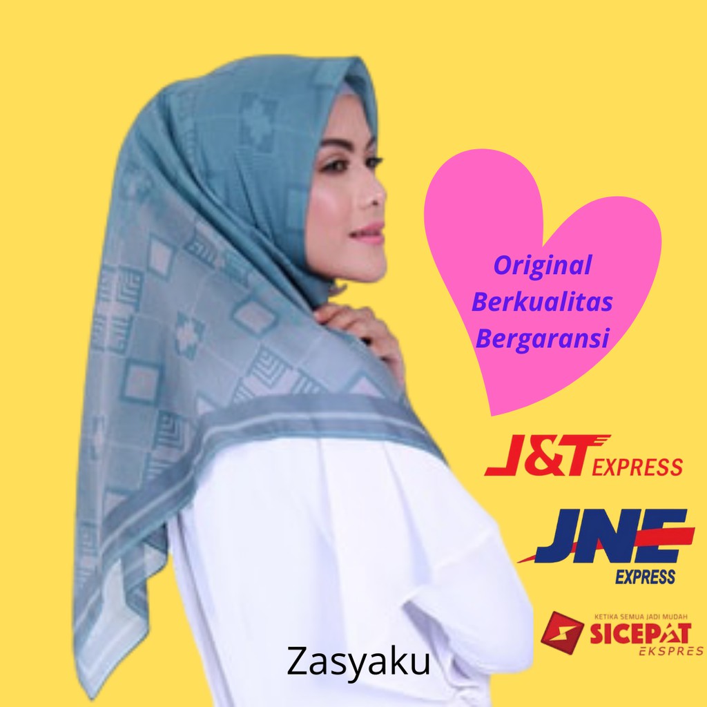 Kaila Sabrina Hijab Scarf Kerudung Segi Empat Elzatta Original jilbab segiempat branded motif