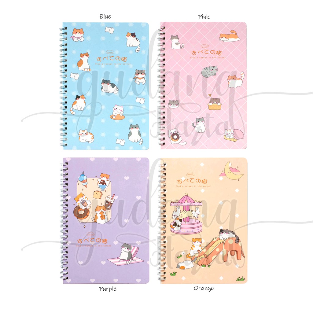 

Notebook A5 Spiral Cat Corner Buku Tulis Catatan Note Lucu GCC 308136