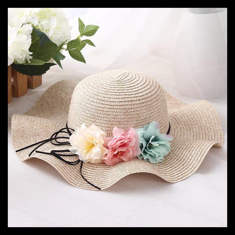 BARU TOPI JERAMI LEBAR UNTUK ANAK PEREMPUAN UMUR 2-7 TAHUN AKSESORIS BAYI&ANAK MURAH MERIAH