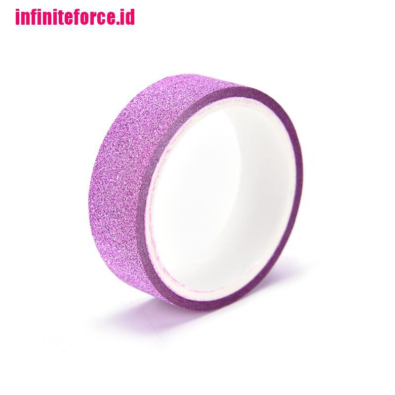 10pcs Glitter Washi Sticky Paper Masking Adhesive Tape Label DIY Craft Decorative