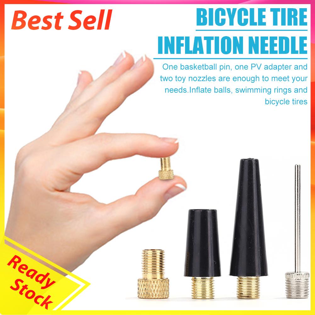 4pcs / set Jarum Adapter Nozzle Bola Untuk Pompa Ban Sepeda