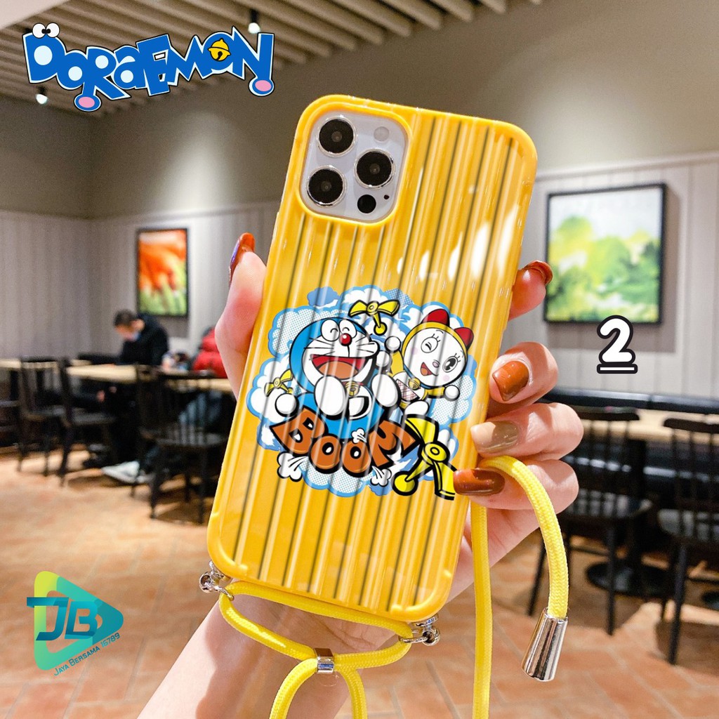 Softcase Koper Slingcase Lanyard DORAEMON Oppo A5 A9 2020 F9 A5s A7 F11 Pro A31 A53 JB3356