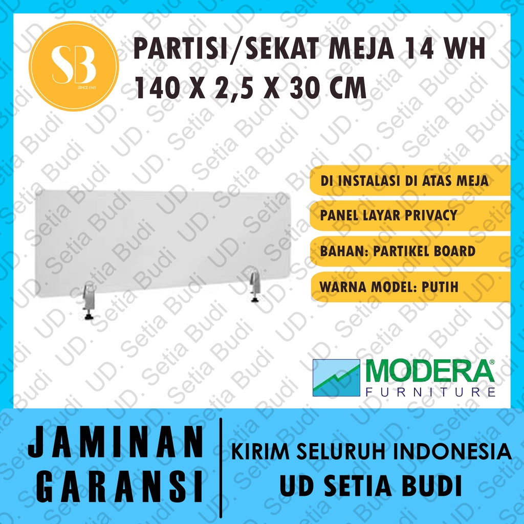 Partisi / Sekat Meja Privacy Screen Panel Modera PSP 14 WH