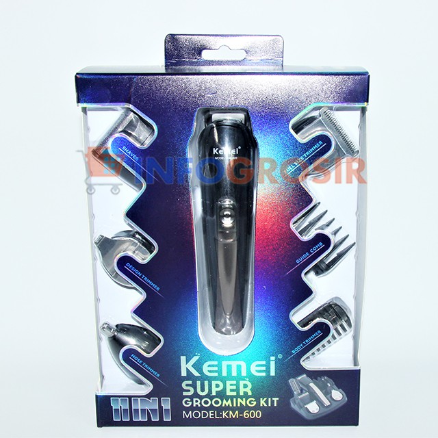 Electric Shaver Profesional Kemei KM-600 Alat Cukur Rambut, Jenggot, Kumis Original