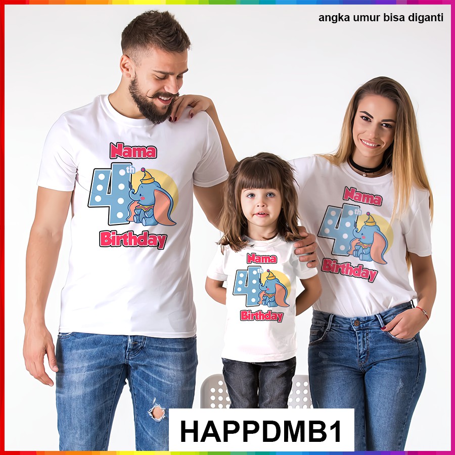 [FREE NAMA!!] Baju Kaos ANAK DAN DEWASA DUMBO BANYAK MOTIF