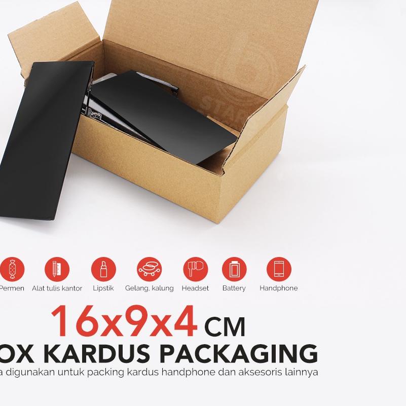 

✰ Kardus / Box / Karton Packing / Boks Polos 16x9x4cm 50pcs ➢