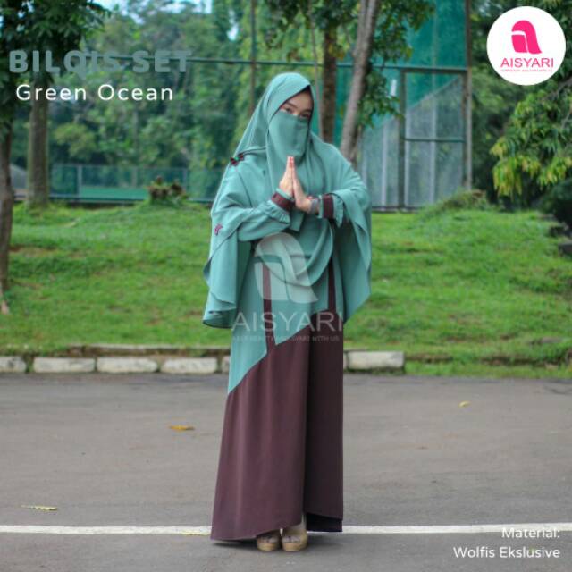 Gamis set syari Cadar Bilqis Set by Aisyari