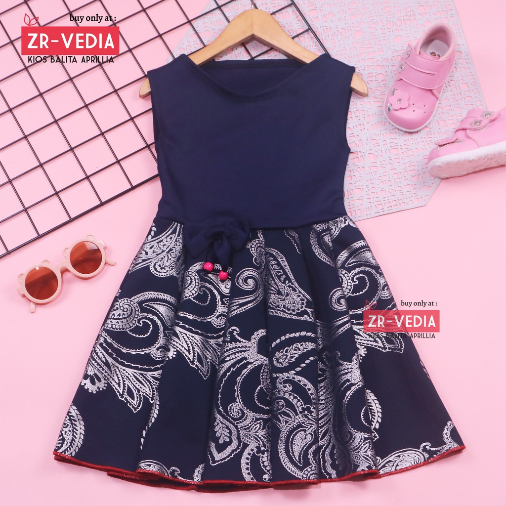 Dress Angel uk 3-4 Tahun / Dres Anak Perempuan Cewek Baju Motif Murah Casual Pesta Yukensi Adem kiosbalitaaprilia