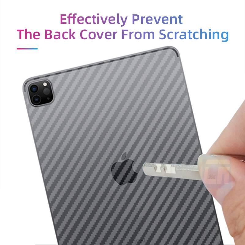 2Pcs Carbon Fiber Back Protective Flim for Apple iPad Pro 12.9 11 2021 2020 2018 Screen Protector Soft Film iPad Air 4 3 2 1 iPad 9 8 7 6 5 iPad 10.2 Mini 6 5 4 3 2 1 8.4 7.9