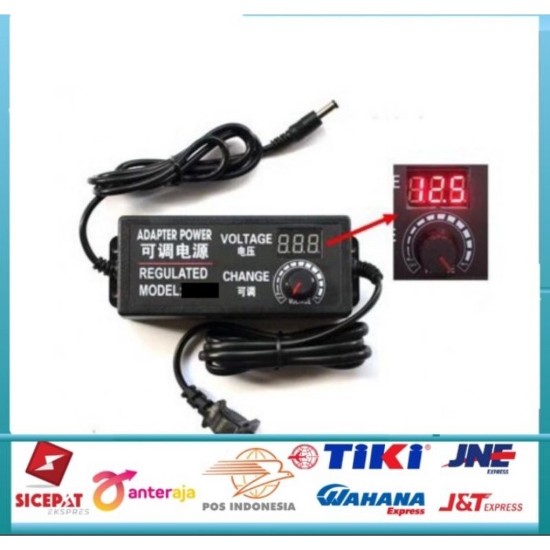 Adjustable Adaptor 3V-24 V DC 3A 5V 12V Power Supply Disply Volttmeter