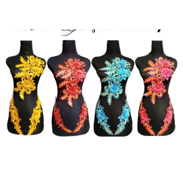 Toko Bekasi Timur Bordir Renda Tasik Azura Maroon Biru Gold Hitam Biru Fanta Ungu Putih Orange Pink 